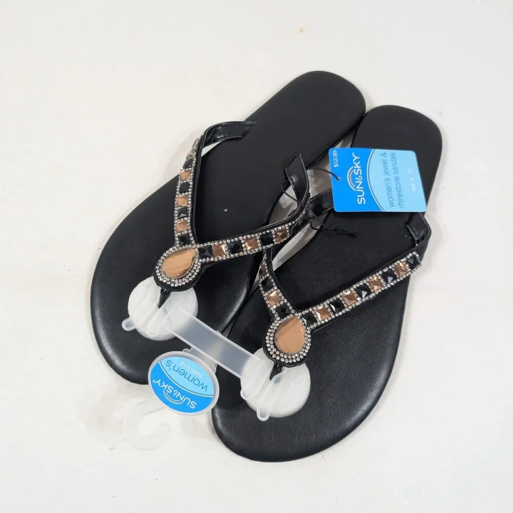 Jewel & Rhinestone Flip Flops - Picture 2 of 2